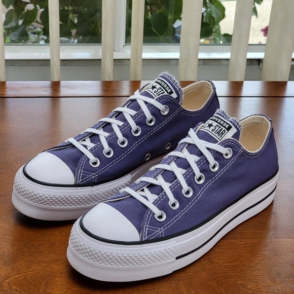 Converse Women's CTAS Lift Ox Canvas 571405C Steel/White/Black Size 9 - Picture 10 of 10